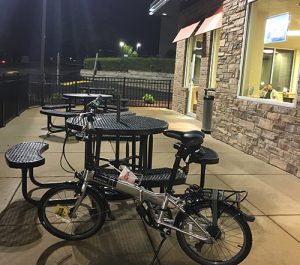 Bike at Table for Ice Cream Ride