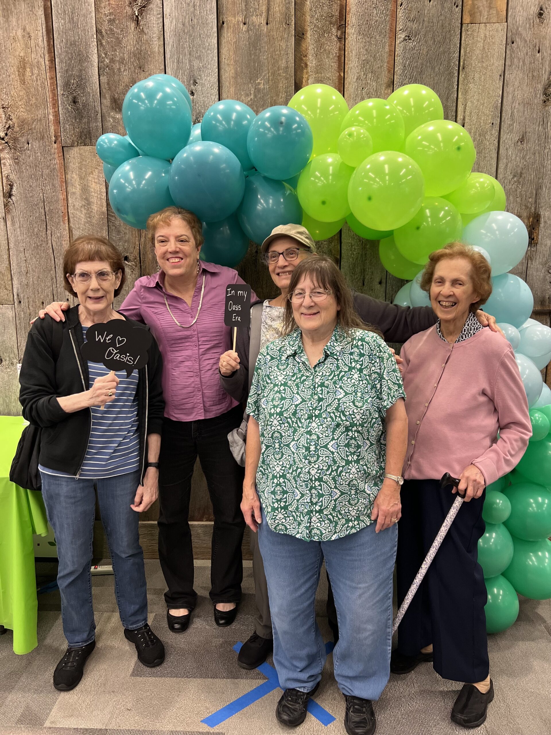 group of older adults at the falls prevention fair hosted at St. Louis Oasis